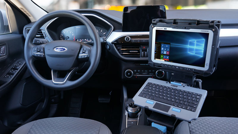 ※FZ-G2の車載イメージです。※キーボードはGamber Johnson製の別売り製品です。
